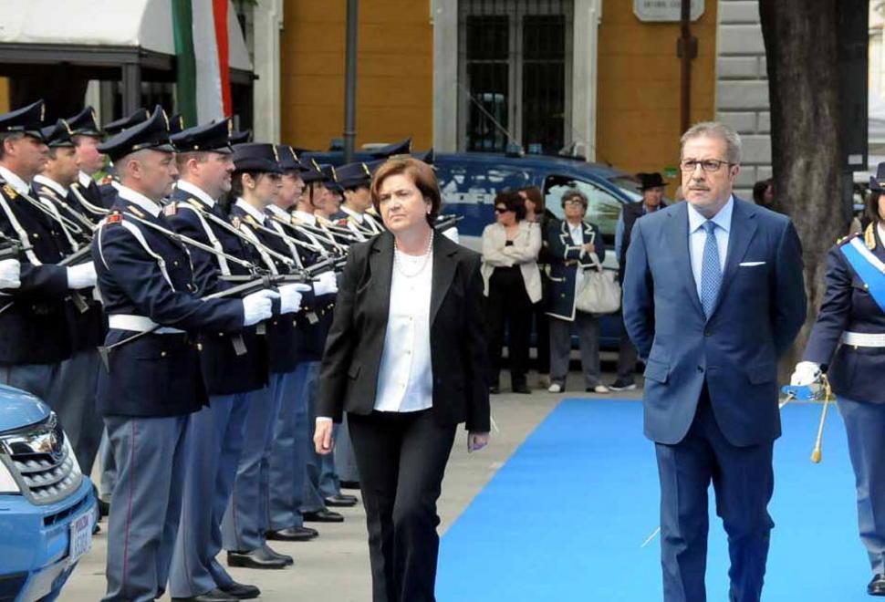 Un momento della Festa della polizia