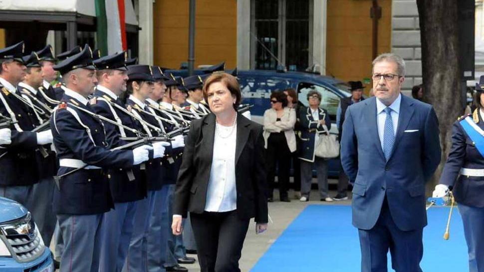 Un momento della Festa della polizia