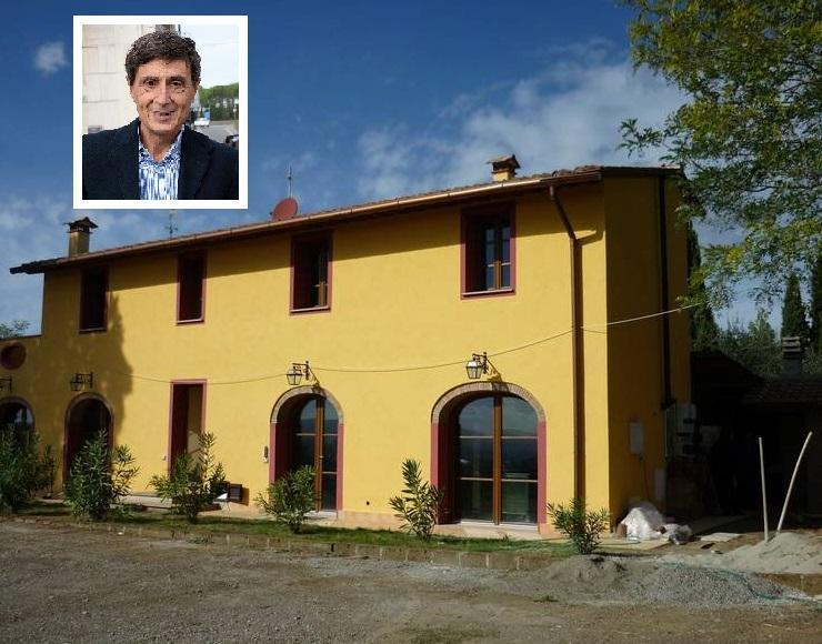 Il Giardino dei semplici a Partino e, nel riquadro, l’ex imprenditore Marco Casalini