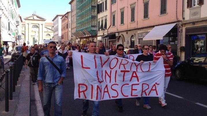 Il corteo in via Magenta