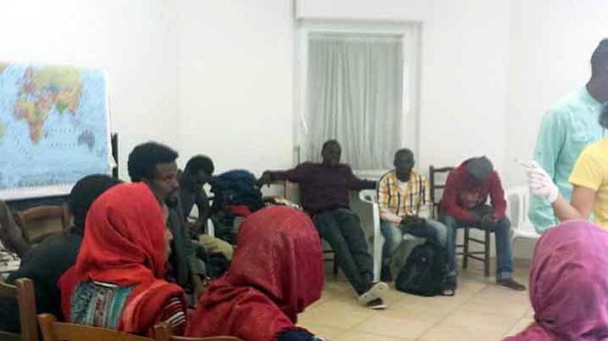 Un gruppo di profughi eritrei