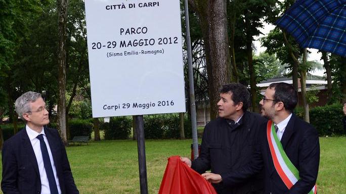 Carpi inaugura un’area verde alla memoria