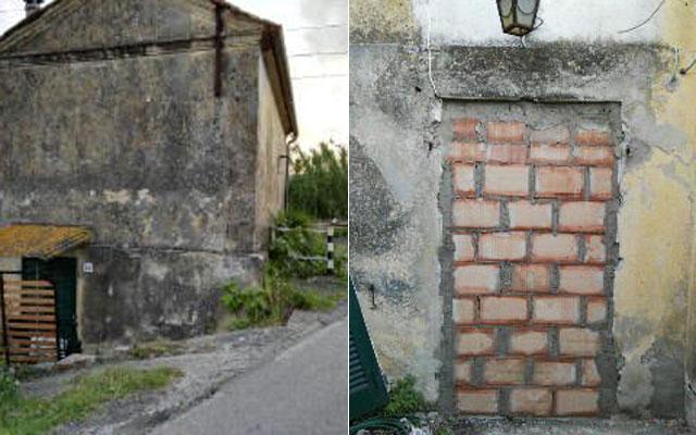 La casa abbandonata e murata