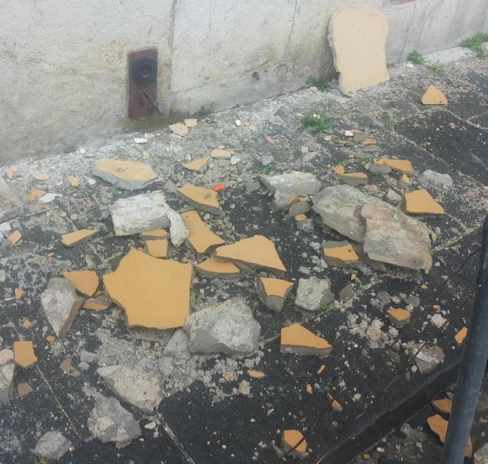 Piovono calcinacci dall’ex sede provinciale