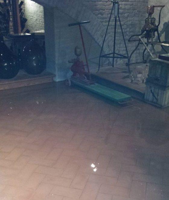 Fogne intasate, l’acqua nel museo 