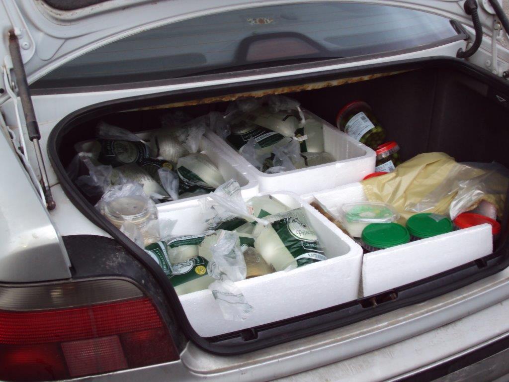 Gli alimenti trasportati in bauliera