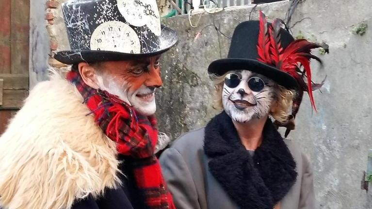 Gli attori dell'evento dedicato a Pinocchio