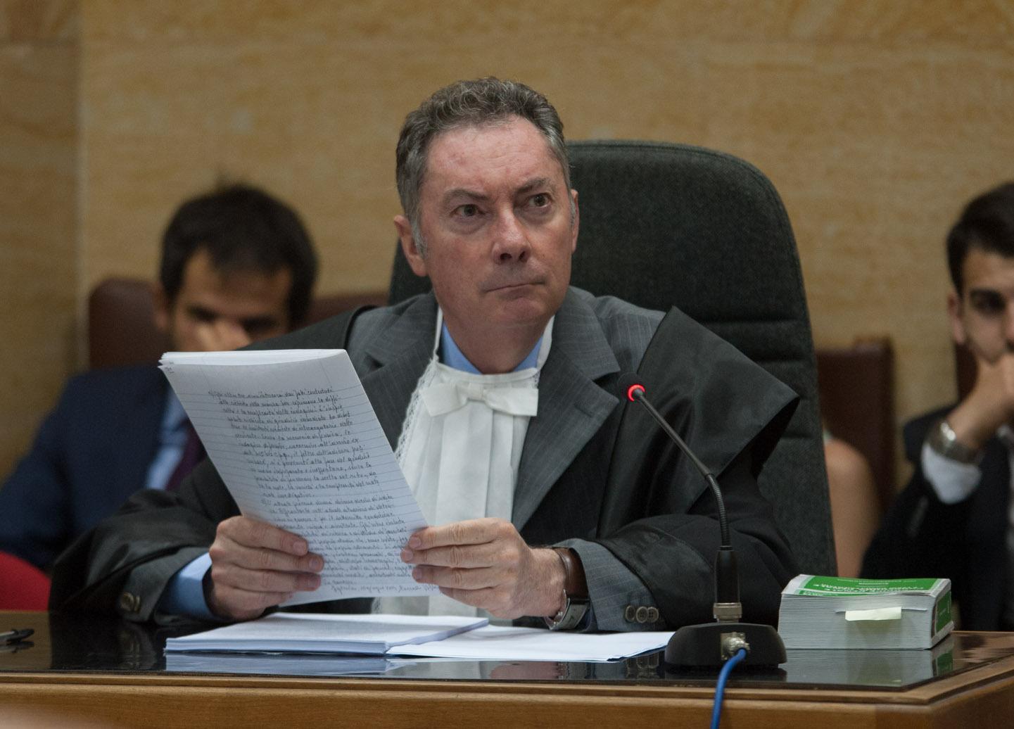 Il presidente della seconda sezione penale del Tribunale Massimo Poddighe (foto Mario Rosas)