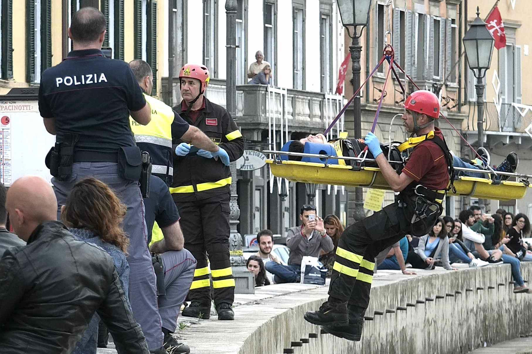 L'intervento dei vigili del fuoco