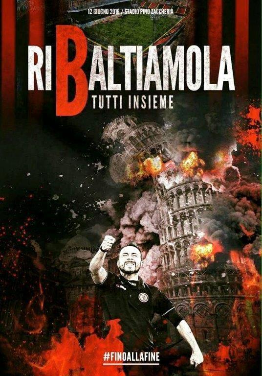 Il fotomontaggio pubblicato nel post dei tifosi foggiani