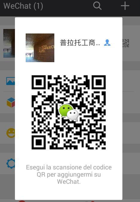 Il qr code per accedere a we chat