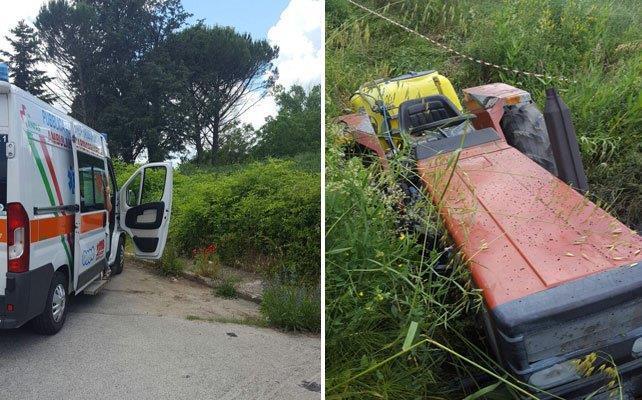 Tragedia a Sassofortino: cade dal trattore e muore schiacciato 