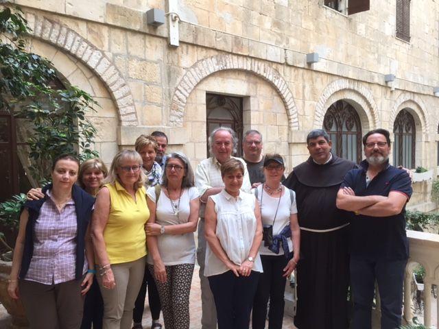 La delegazione pratese con padre Ibrahim Faltas