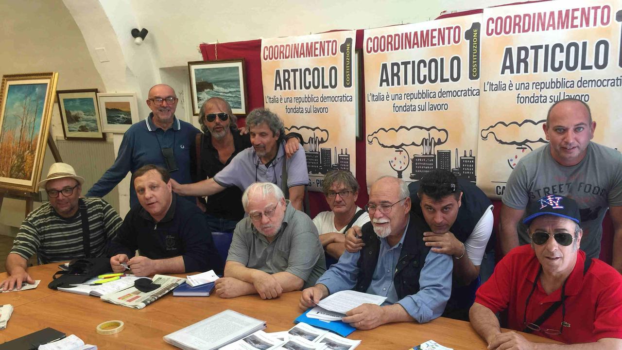 I componenti dell'associazione "Coordinamento articolo 1"