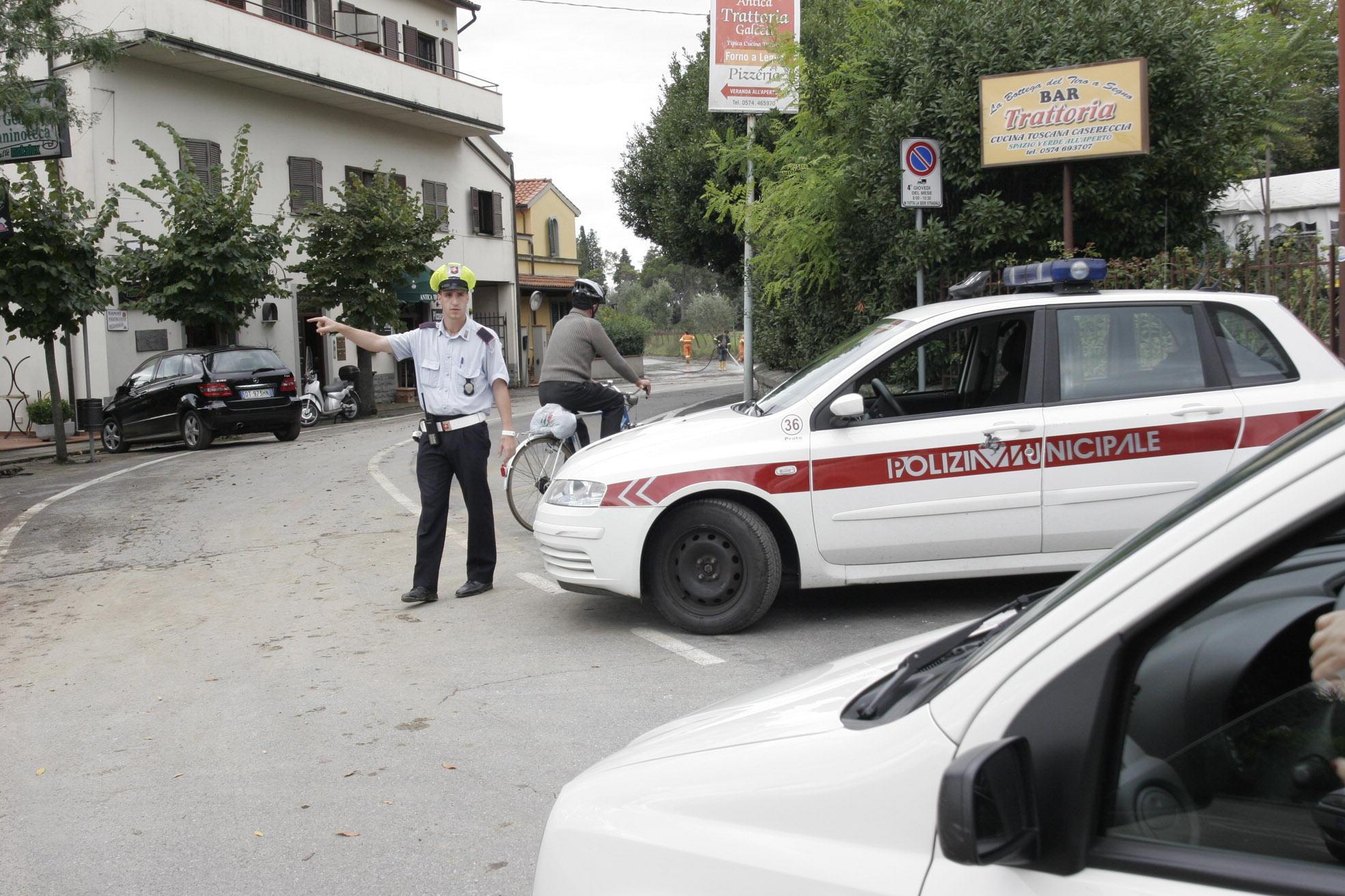 Una pattuglia della Polizia municipale