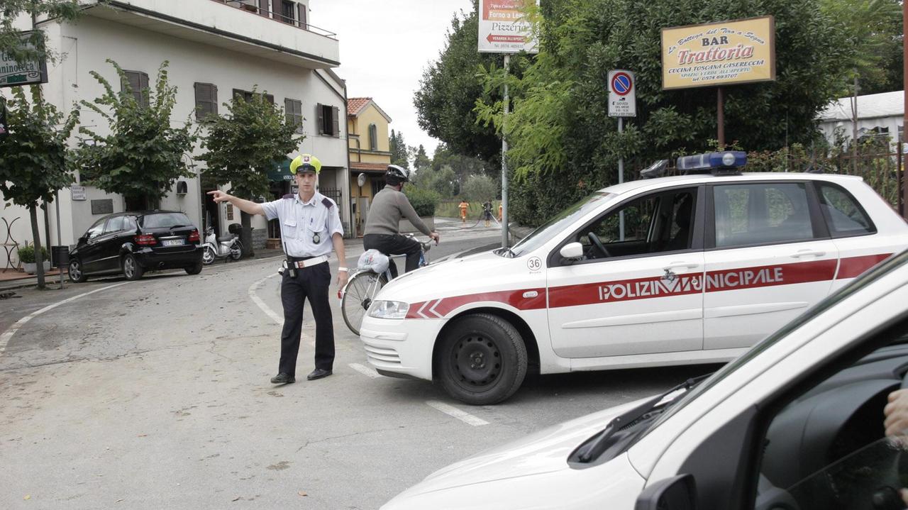 Una pattuglia della Polizia municipale