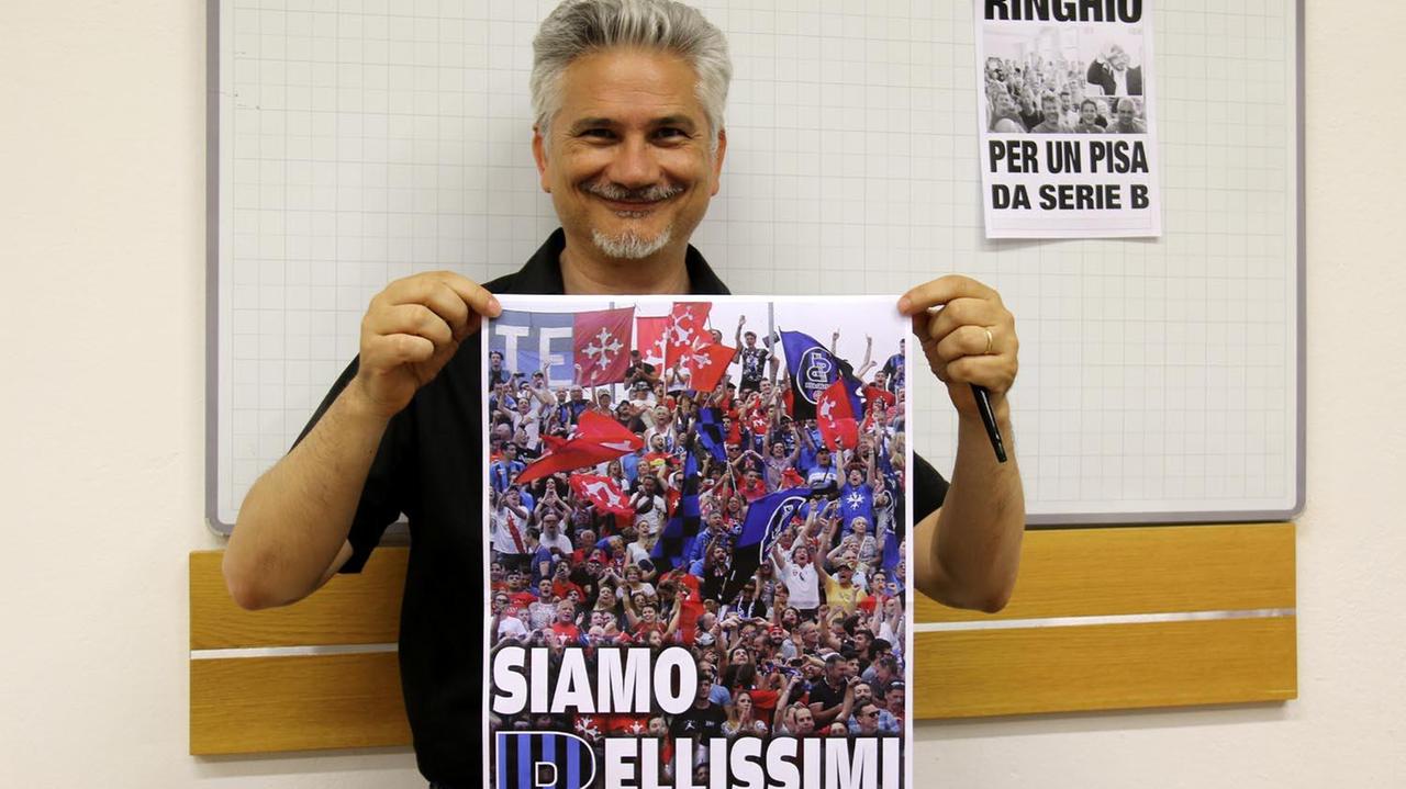 La locandina celebrativa della promozione del Pisa