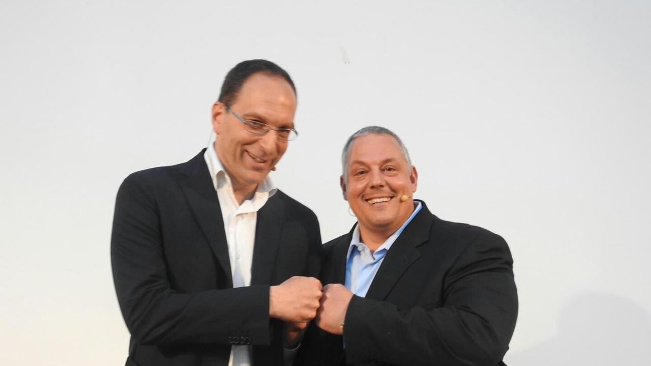 Da sinistra Lorenzo Mascagni e Antonfrancesco Vivarelli Colonna poco prima di scendere nell'arena del Cassero (foto Enzo Russo)