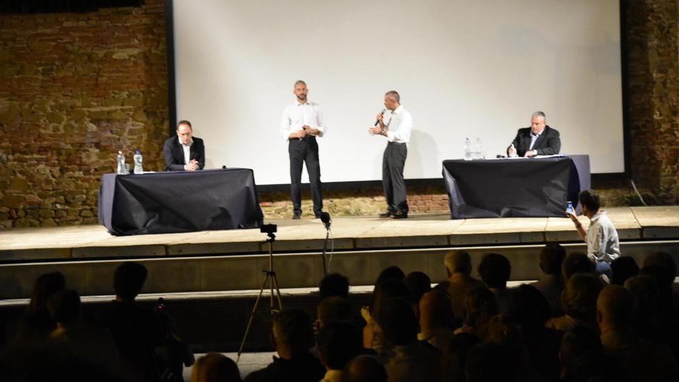 Da sinistra, Lorenzo Mascagni, Omar Monestier, Enrico Pizzi, Antonfrancesco Vivarelli Colonna (foto Bf)