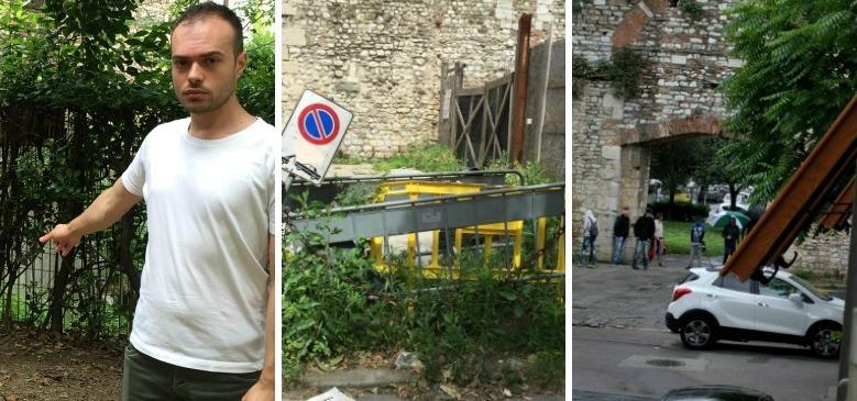 Da sinistra Simone Mangano, il cantiere mai finiti in via San Fabiano, e episodi di spaccio nella zona