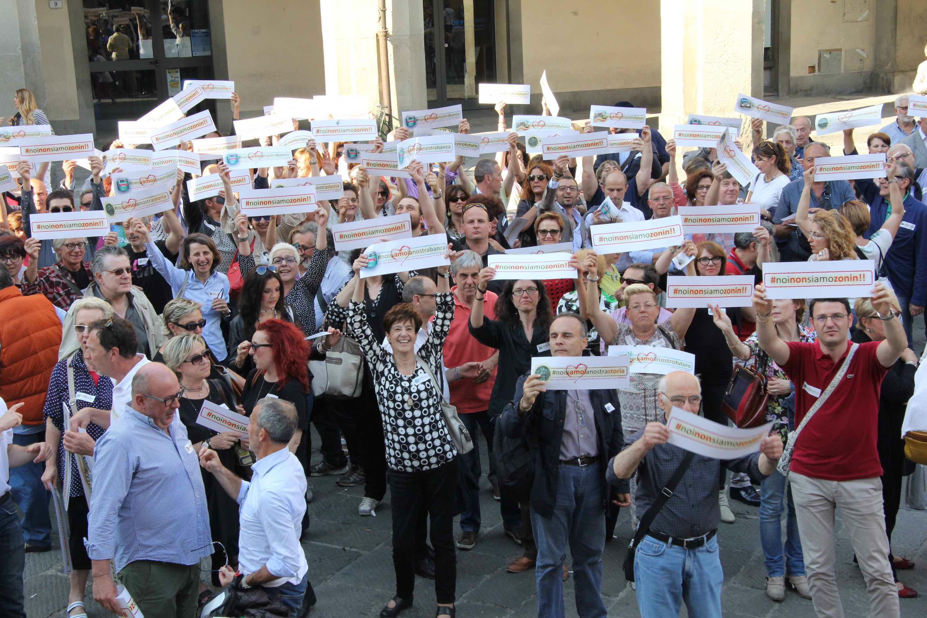 Anche i dipendenti della Popolare di Vicenza hanno protestato contro la passata gestione