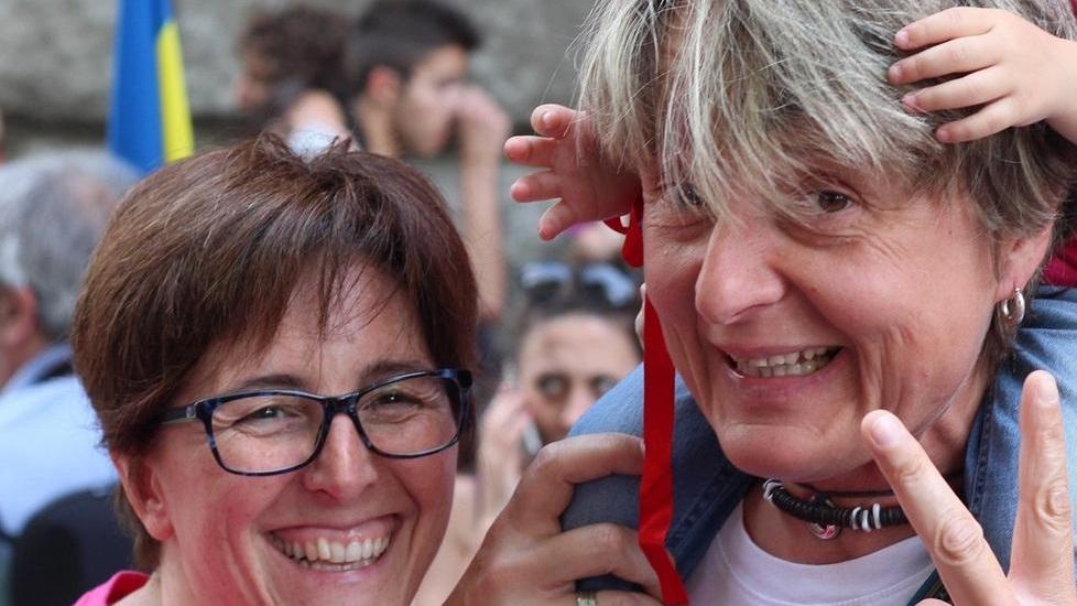 Clara e Monica duranta la parata