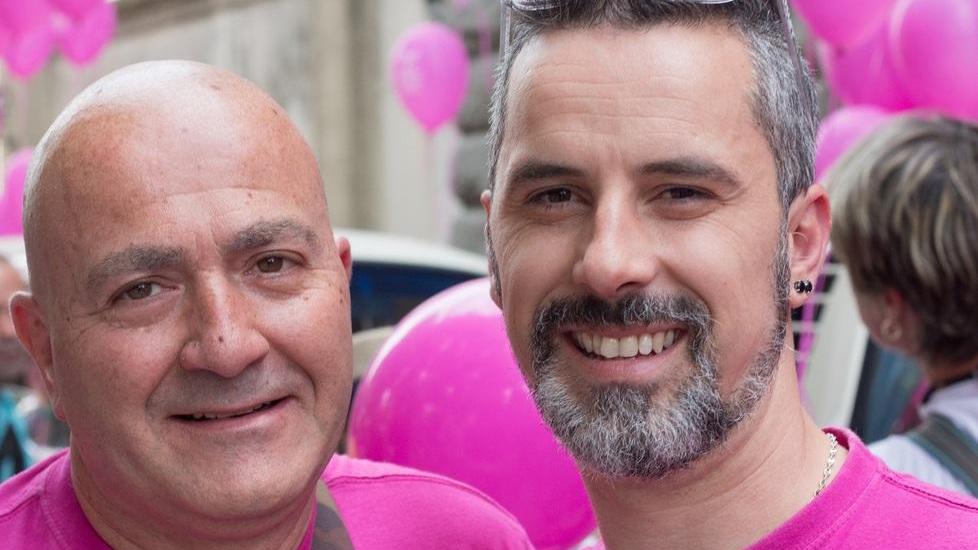Luciano Tanganelli e Davide Sapienza al Toscana pride