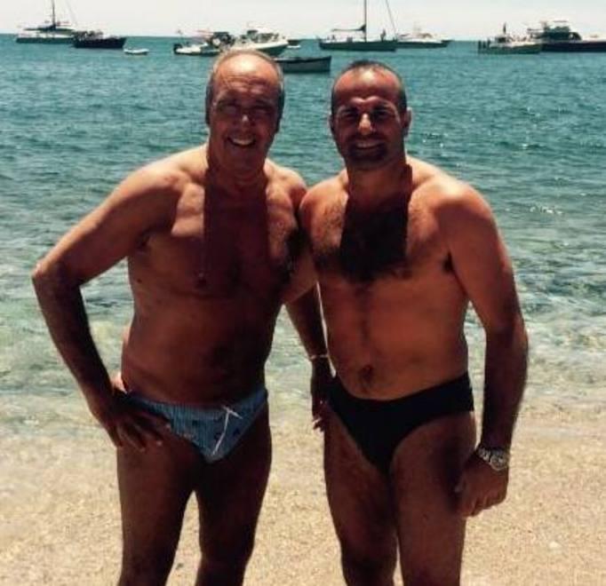Sabatini il portiere si fa fotografare con il ct Ventura