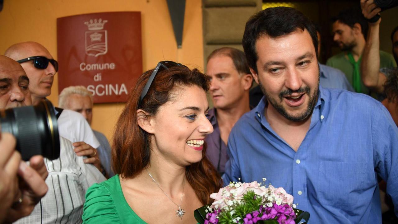 Susanna Ceccardi con Matteo Salvini