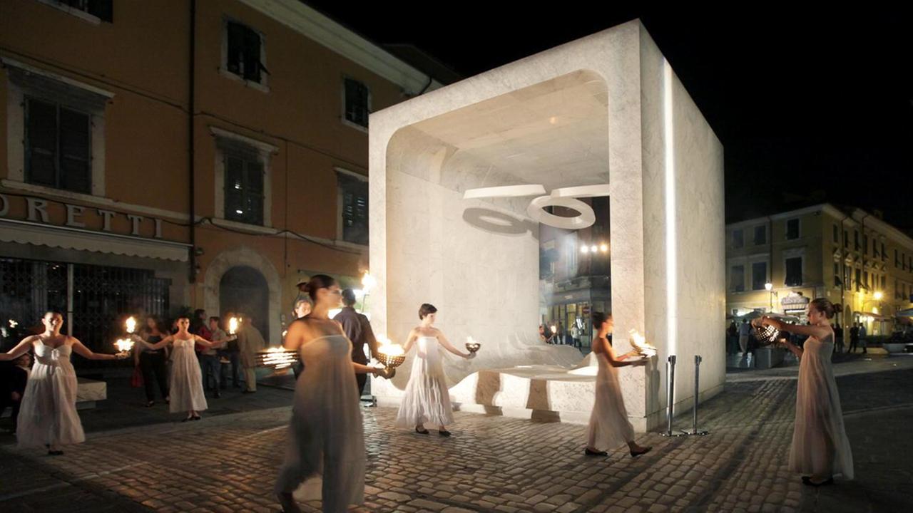 La installazione "Zero" durante l'edizione 2011 di Marble week