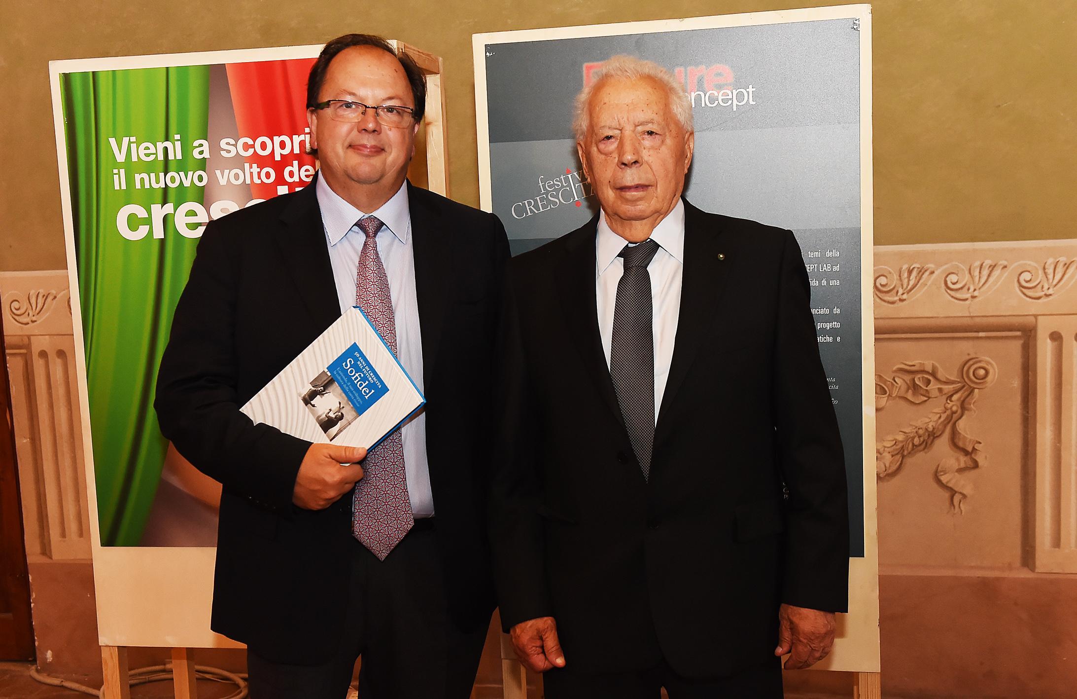 Da destra  l’amministratore delegato di Sofidel  Luigi Lazzareschi e il presidente Emi Stefani