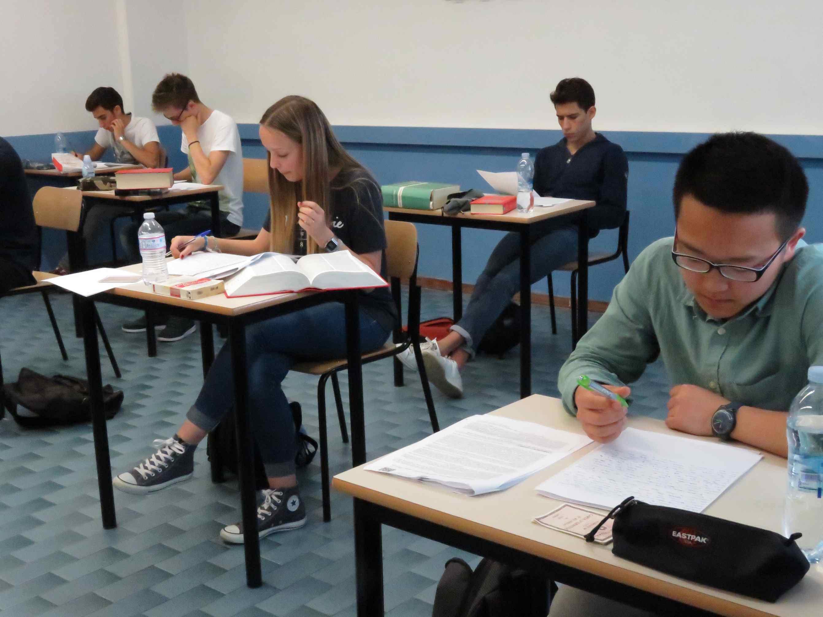 L'esame di maturità al Dagomari nel 2015