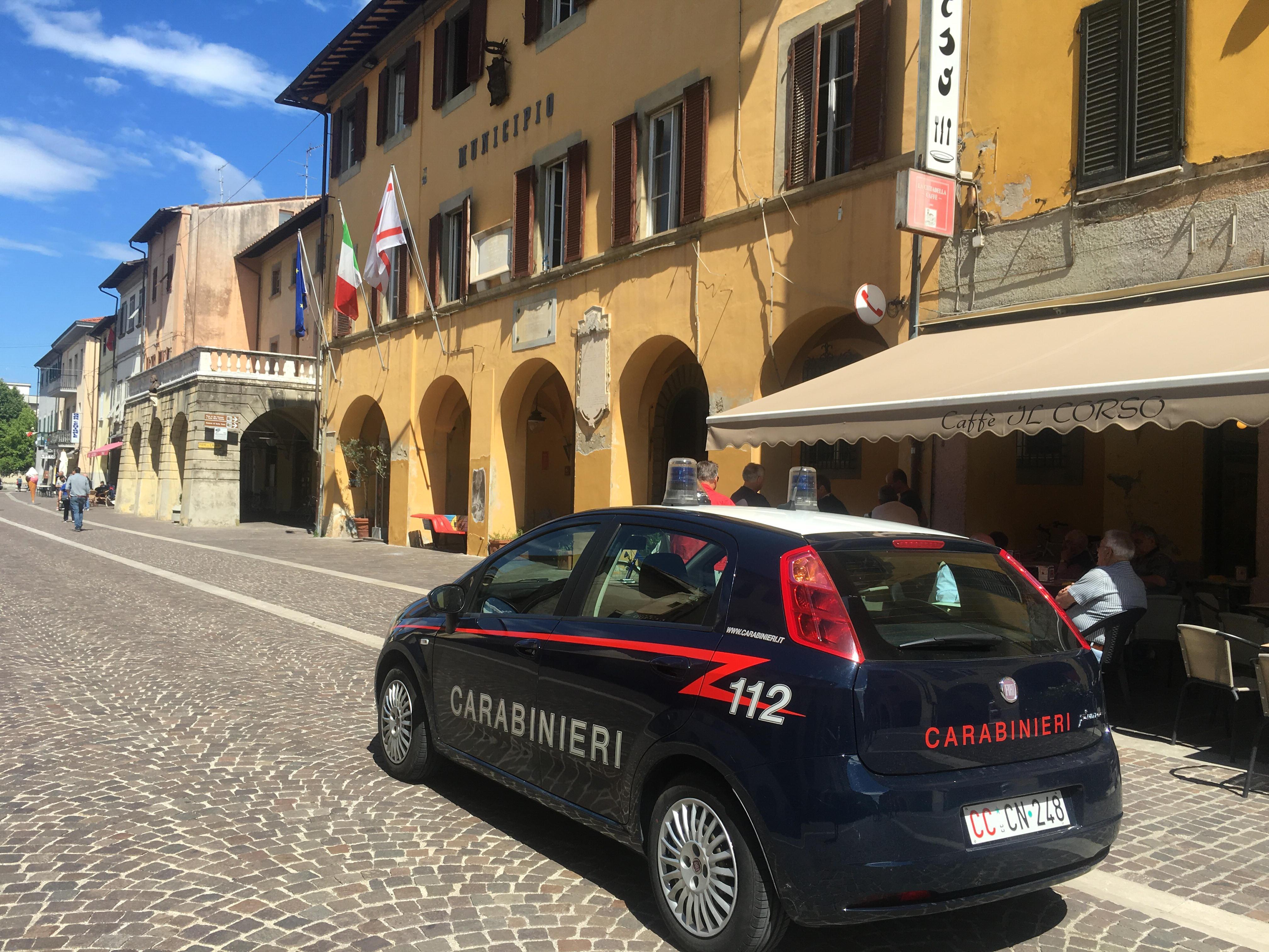 un controllo dei carabinieri