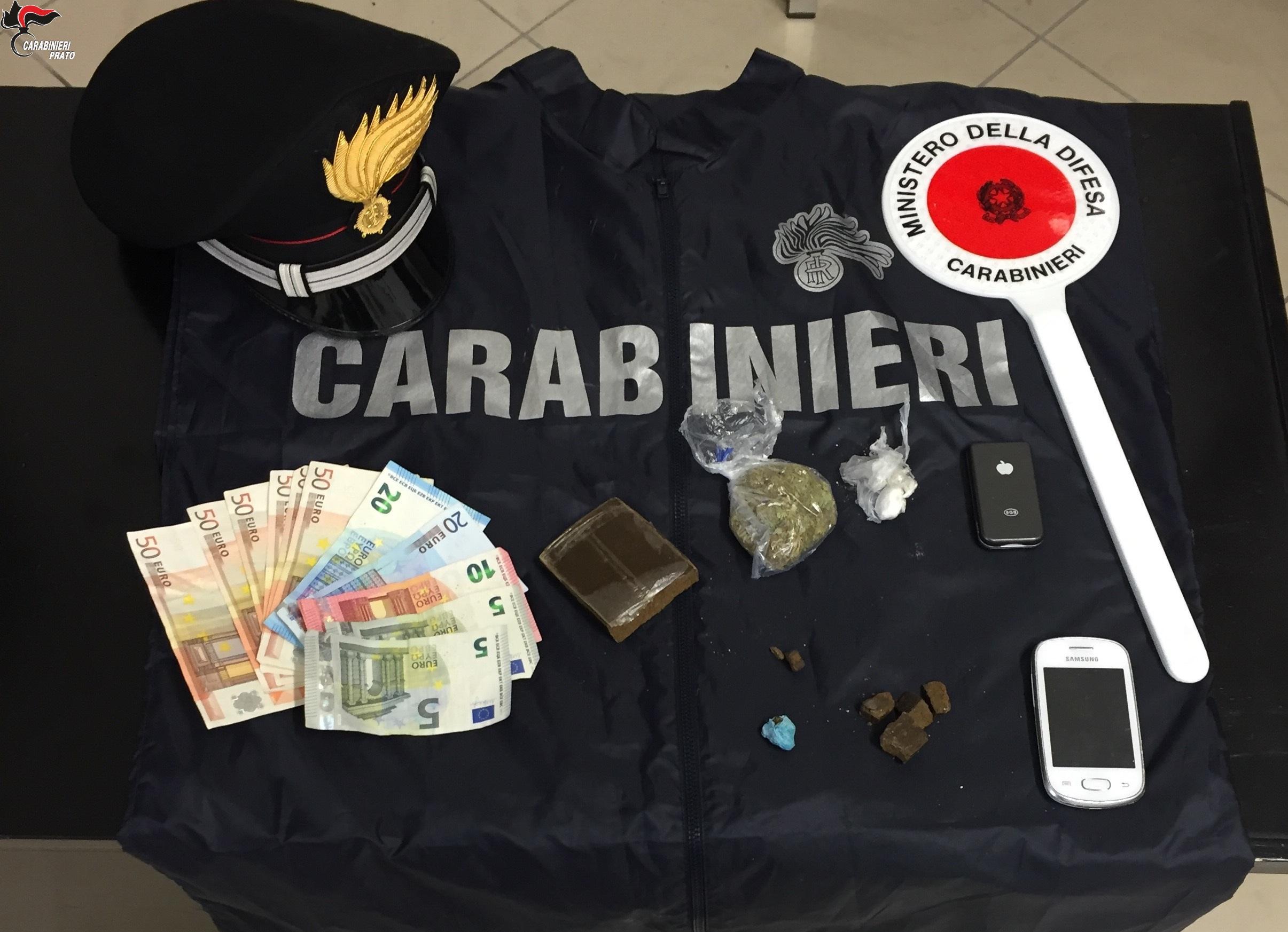 La droga sequestrata dai carabinieri