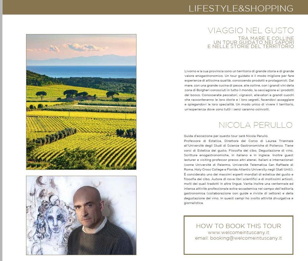Le due pagine del Welcome Book per i clienti vip di Benetti in cui l'assessore figurava come guida turistica ed enogastronomica
