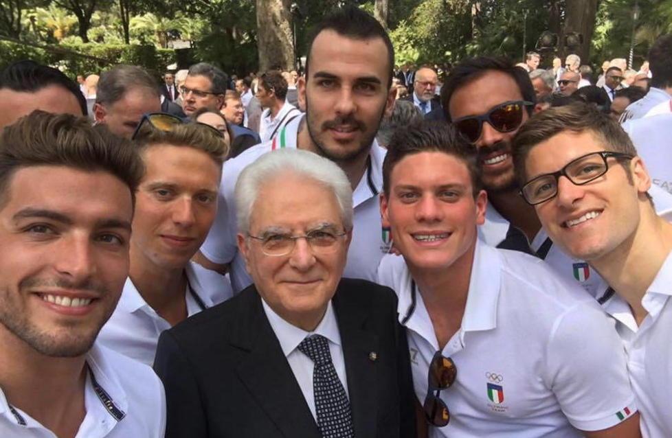 Detti e Turrini selfie olimpico con il presidente Mattarella 