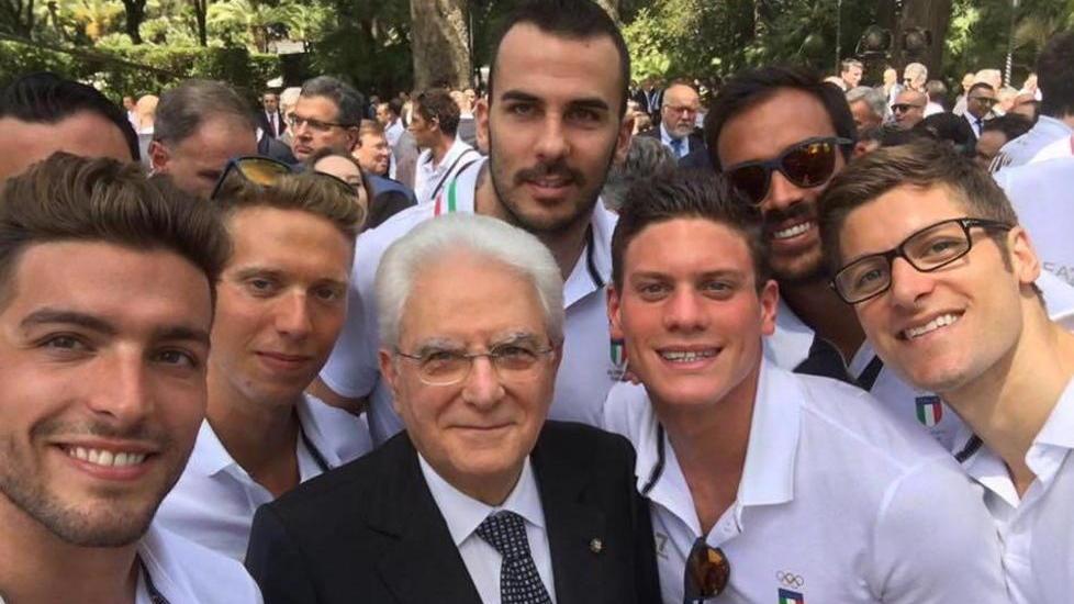 Detti e Turrini selfie olimpico con il presidente Mattarella