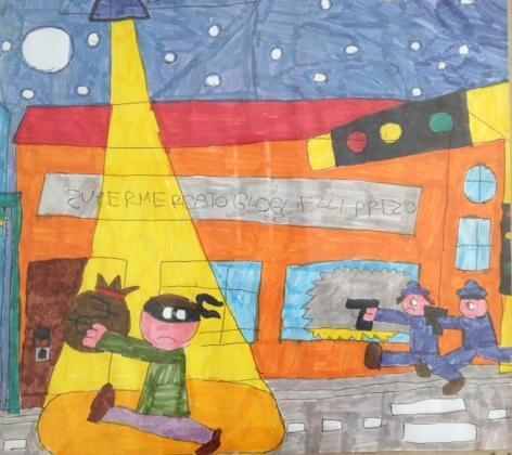 Un disegno di un bambino di Vernio