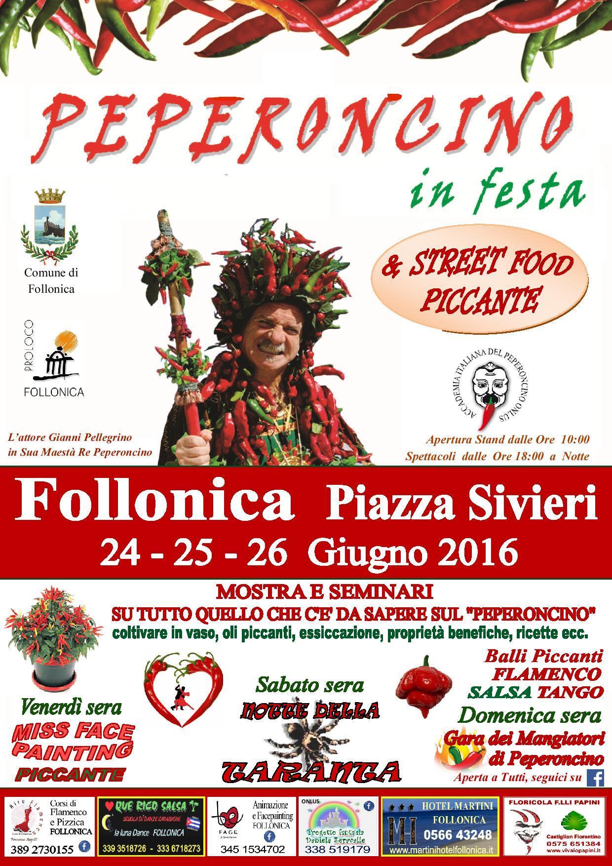 La locandina della fiera del peperoncino a Follonica