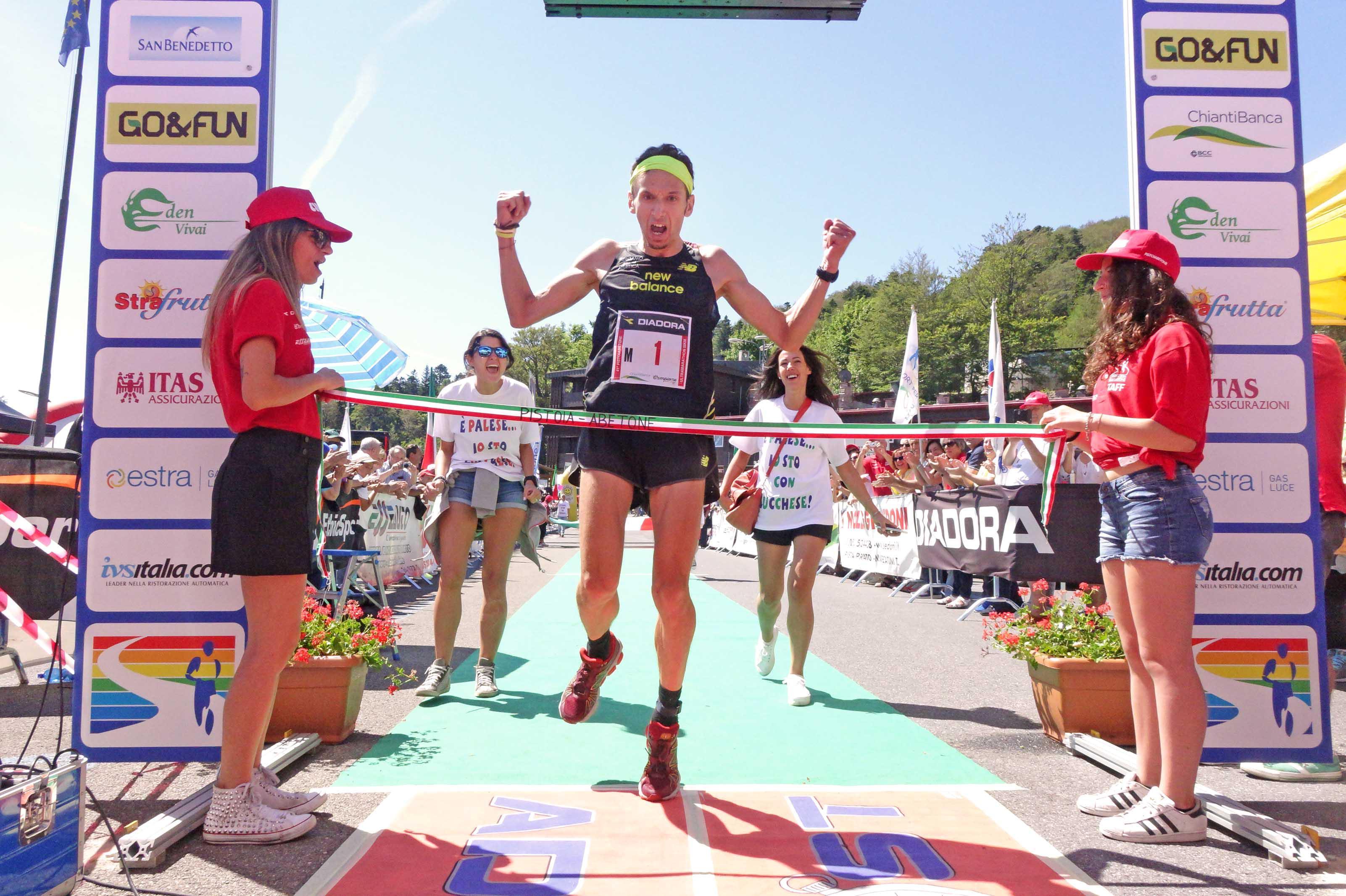 Il vincitore della Pistoia-Abetone 2016, Matteo Lucchese (Foto Gori)