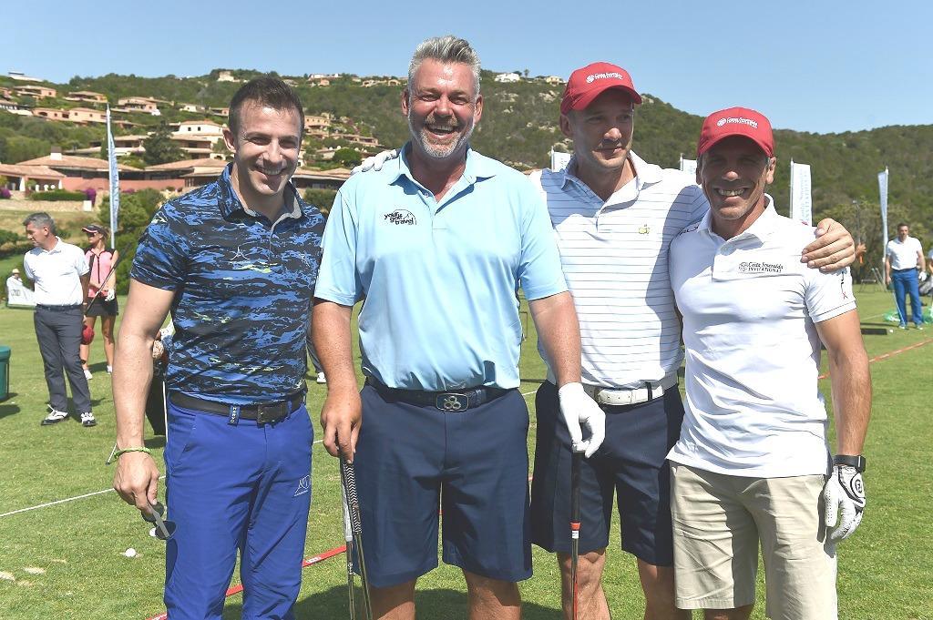 Alex Del Piero, Darren Clark, Andrij Shevchenko e il vincitore Gianfranco Zola