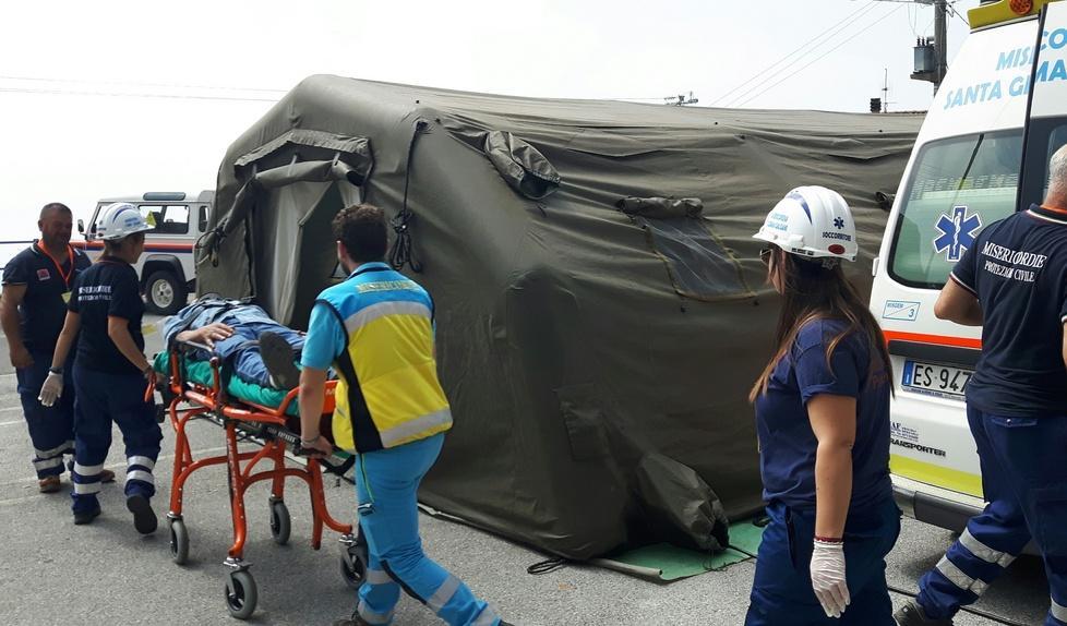 Simulazione del terremoto impegnati oltre 100 volontari
