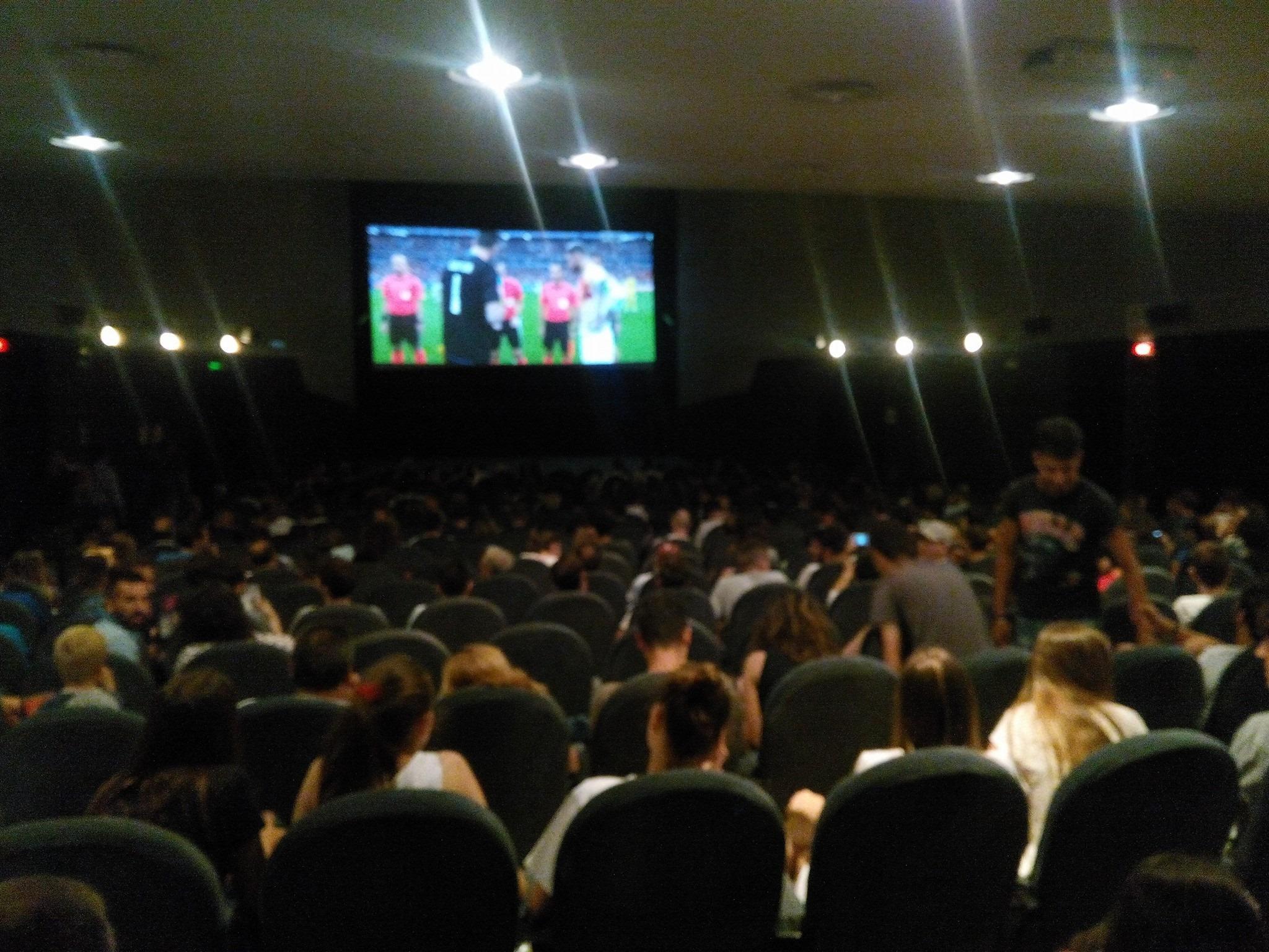 Il cinema La Perla per Italia-Spagna (foto Comune di Empoli)