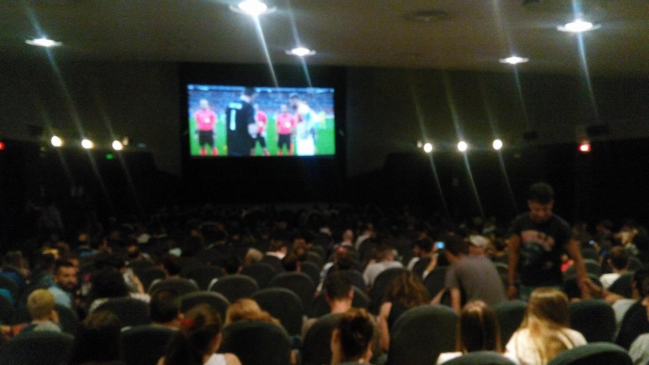 Il cinema La Perla per Italia-Spagna (foto Comune di Empoli)