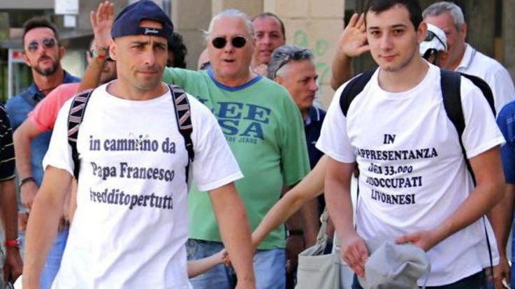 A piedi dal Papa per avere un reddito di cittadinanza
