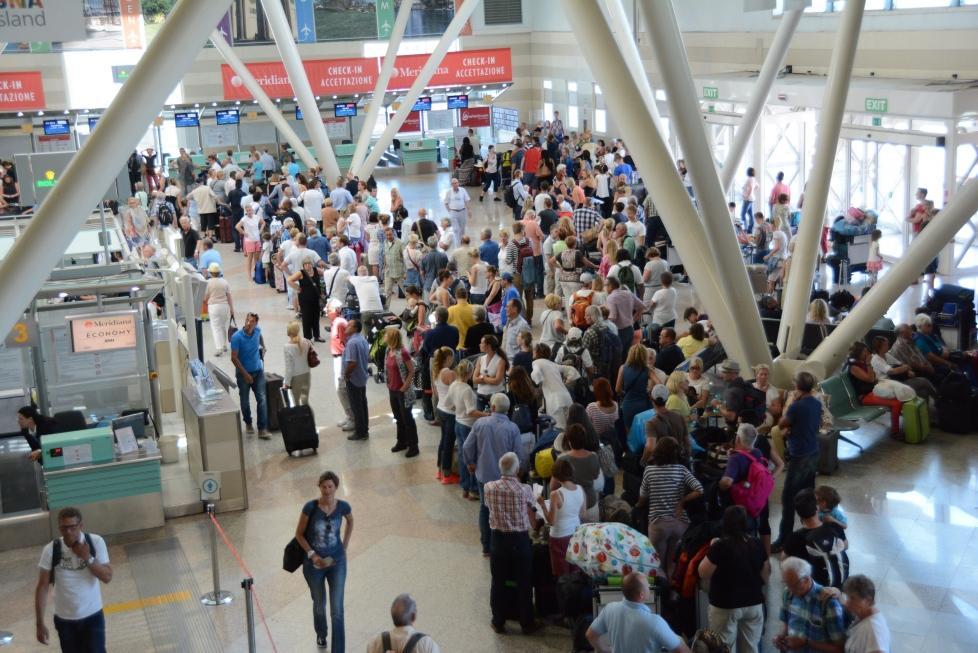 Uno scorcio dell'aeroporto Costa Smeralda di Olbia