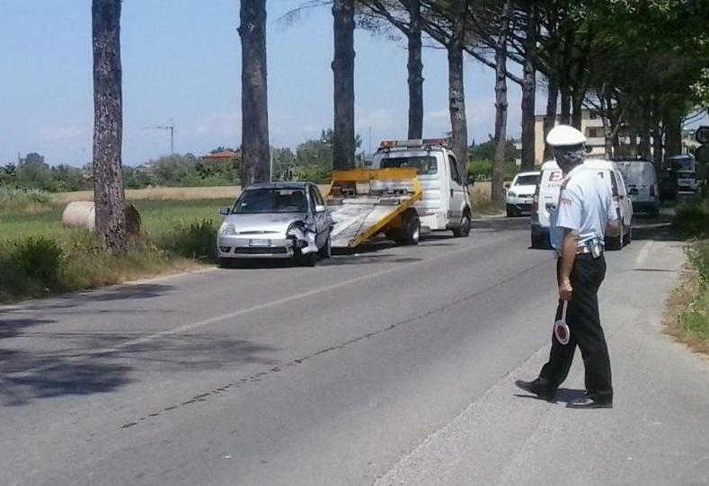 Uno dei mezzi coinvolti nello scontro