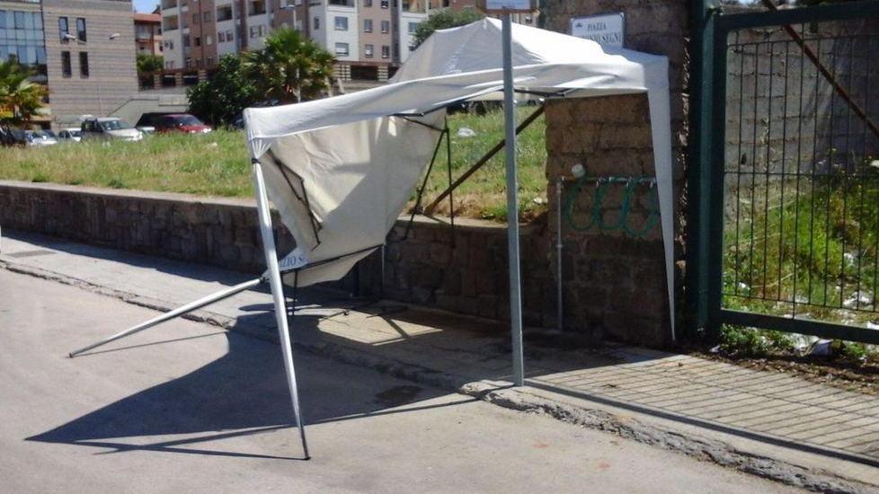 Danneggiato il terzo gazebo Abbanoa