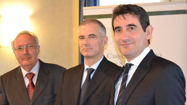 I vertici di Carismi: da sinistra l'ad Divo Gronchi, il presidente Alessandro Bandini e il dg Silvano Piacentini