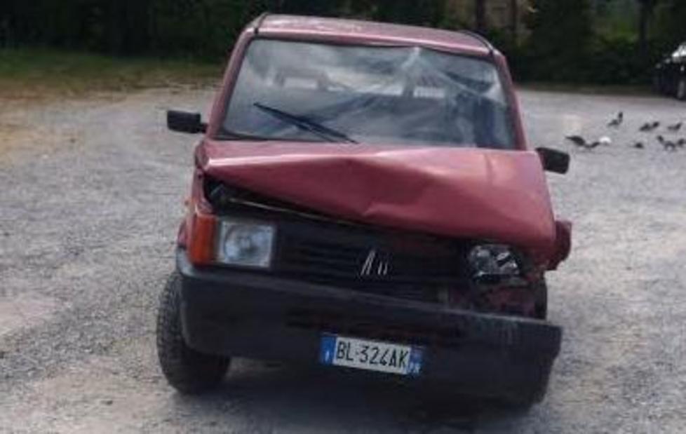 Scontro sull’argine, un ferito 